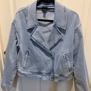 INC International Concepts Light Blue Jean Jacket